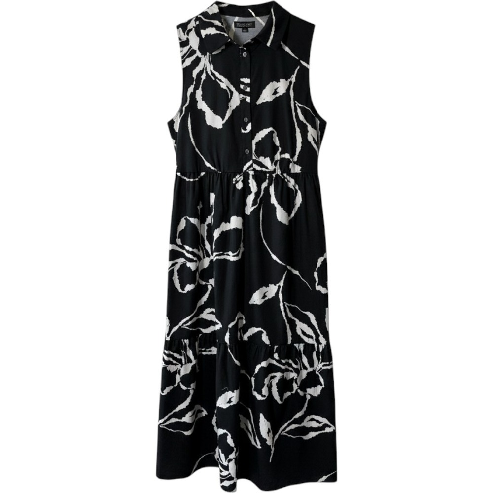 Rachael Zoe Sleeveless Maxi Shirtdress Women's Large